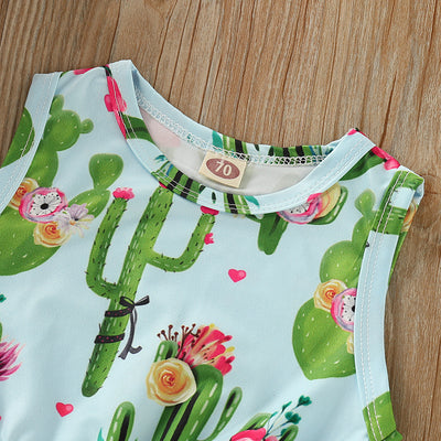 Mono Infantil sin Mangas con Estampado de Cactus y Borlas - Image 12