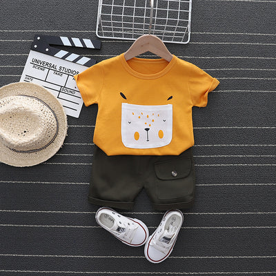 Conjunto Infantil Dos Piezas Estilo Coreano - Ropa de Verano para Niños