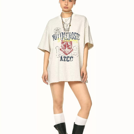 Playera Bordada con Letras Sueltas Estilo Street