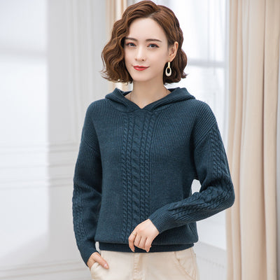 Sudadera con Capucha para Mujer - Suéter Tejido Casual de Manga Larga - Image 9
