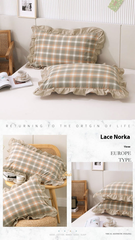 Funda de Almohada 100% Algodón con Volantes - Individual Lavado - Image 28