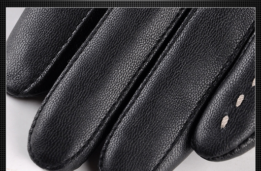 Guantes de Ciclismo Impermeables de Piel de Oveja Lavada con Pantalla Táctil - Image 11