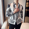 Camisa Manga Larga Estampada Slim Fit para Hombre