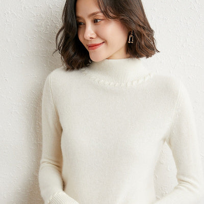 Suéter de Cachemira Cuello Alto Mujer - Diseño Suelto y Elegante para Otoño e Invierno - Image 10