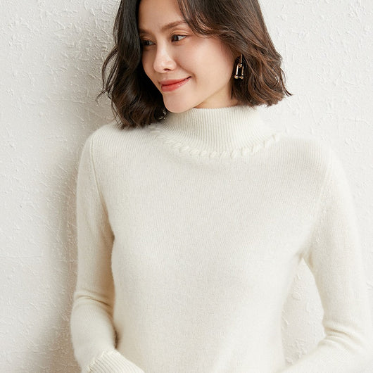 Suéter de Cachemira Cuello Alto Mujer - Diseño Suelto y Elegante para Otoño e Invierno - Image 10