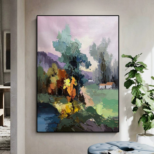 Cuadro Abstracto Paisaje Óleo sobre Lienzo - Decoración Moderna para Sala de Estar - Image 7