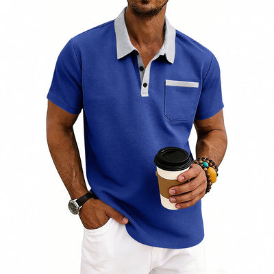 Polo Holgado de Punto Waffle para Hombre - Manga Corta - Image 11
