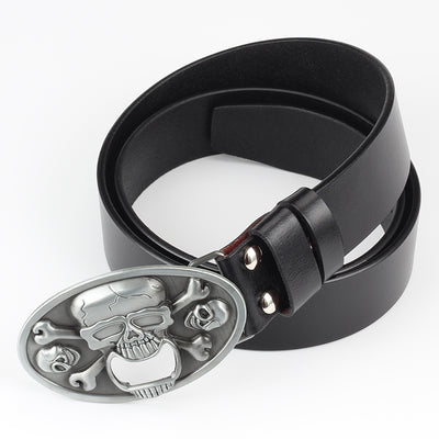 Cinturón Casual para Hombre con Hebilla Calavera - Image 3