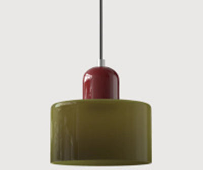 Lámpara Colgante Redonda de Vidrio Crema - Diseño Minimalista - Image 23