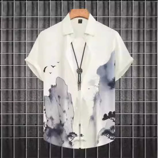 Playera Casual Talla Grande con Estampado Digital 3D