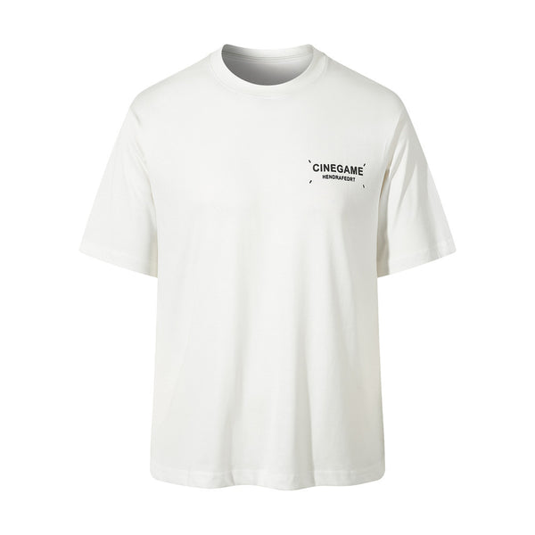 Playera de Hombre con Estampado de Letras - Manga Corta