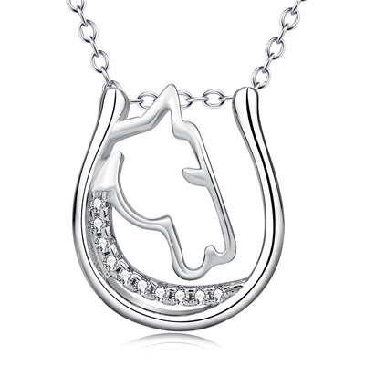Collar Cabeza de Caballo con Colgante de Micro Circones - Image 5