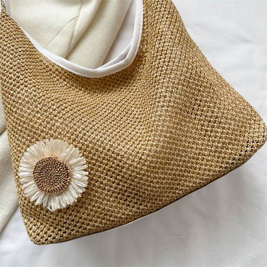 Bolsa Tejida de Gran Capacidad para Playa y Vacaciones - Image 8