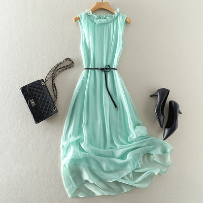 Vestido Chaleco Elegante sin Mangas Efecto Silueta Esbelta - Image 18