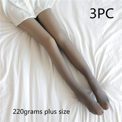 Leggins Térmicos Translúcidos Talla Grande con Forro Polar - Pantimedias Invierno - Image 8