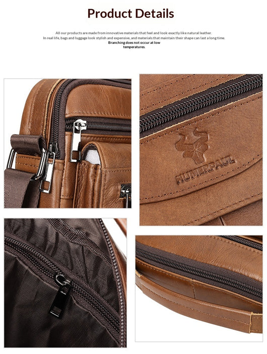 Mochila de Cuero Genuino para Hombre - Diseño Crossover Moderno - Image 28