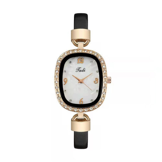 Conjunto Reloj Pulsera Mujer Cuarzo con Cinturón Mármol y Cristales - Image 6