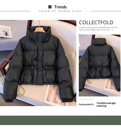 Abrigo Acolchado Suelto de Algodón Cálido sin Lavado para Mujer - Image 9