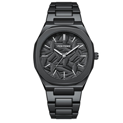 Reloj Impermeable para Hombre con Esfera Grabada en Relieve de Hoja de Palma - Image 25