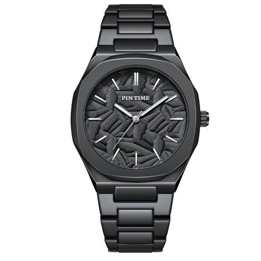 Reloj Impermeable para Hombre con Esfera Grabada en Relieve de Hoja de Palma - Image 25
