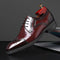 Zapatos Oxford Brogue de Cuero para Hombre - Punta Cuadrada Estilo Japonés