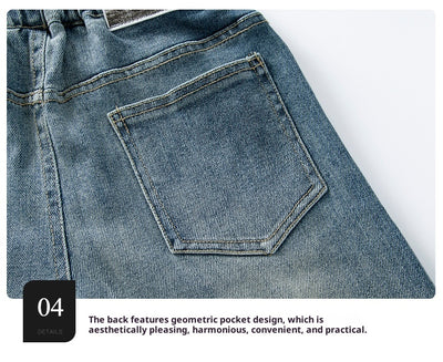 Jeans Rectos Sueltos para Hombre - Diseño Clásico Versátil - Image 15