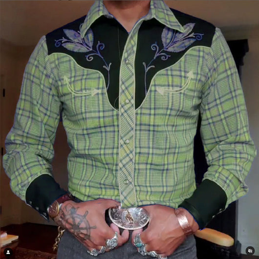 Camisa Casual de Manga Larga con Estampado 3D - Image 19