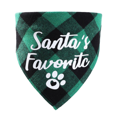 Pañuelo Triangular Navideño para Mascotas - DIY Babero Absorbente para Perros - Image 3