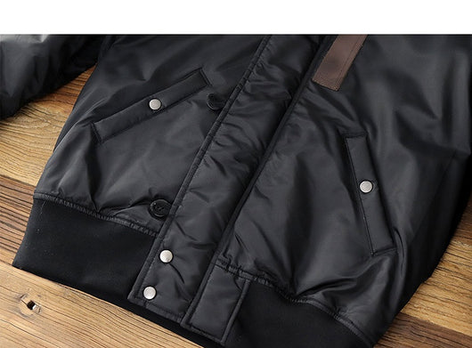Chamarra Retro para Hombre con Cuello de Pelaje Grueso - Image 31
