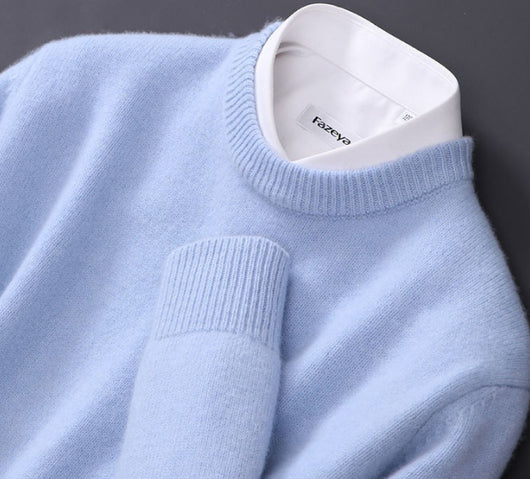 Suéter Holgado para Hombre Cuello Redondo Tejido Base Oversized - Image 41
