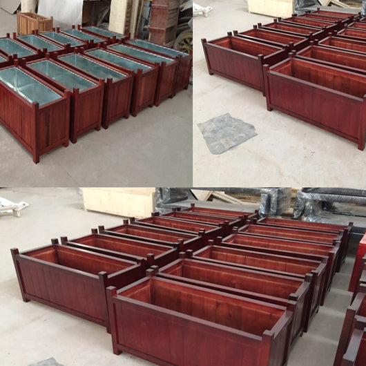 Jardinera Comercial de Madera Maciza para Espacios Públicos - Image 12