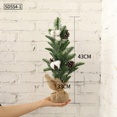 Árbol de Navidad Miniatura de Escritorio con Adornos Pequeños - Image 23