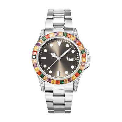 Reloj de Acero Inoxidable para Hombre con Diamantes y Esfera Luminosa - Image 16