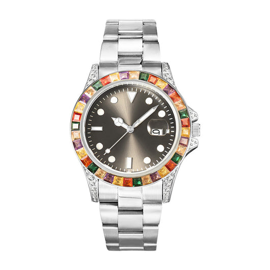 Reloj de Acero Inoxidable para Hombre con Diamantes y Esfera Luminosa - Image 16