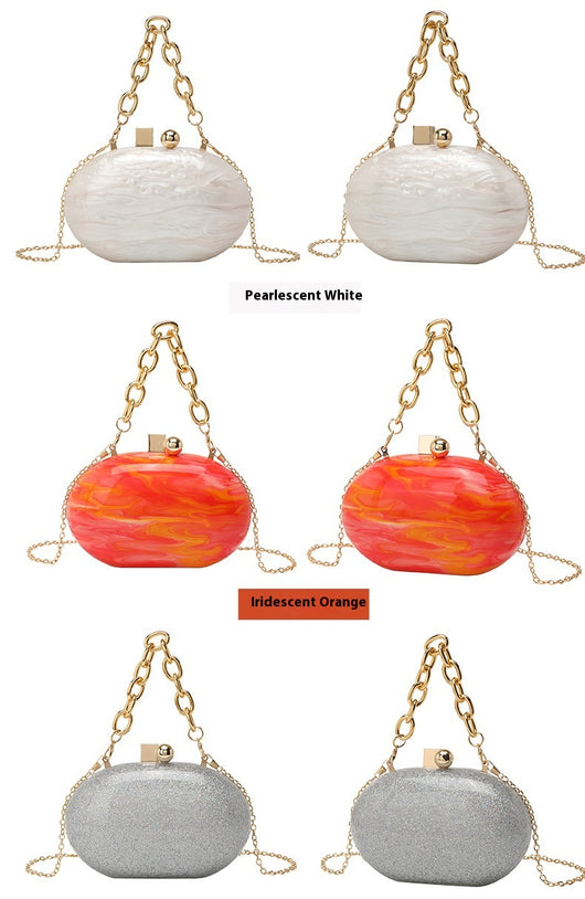 Bolso Bandolera de Cadena Acrílica Ovalada - Image 14
