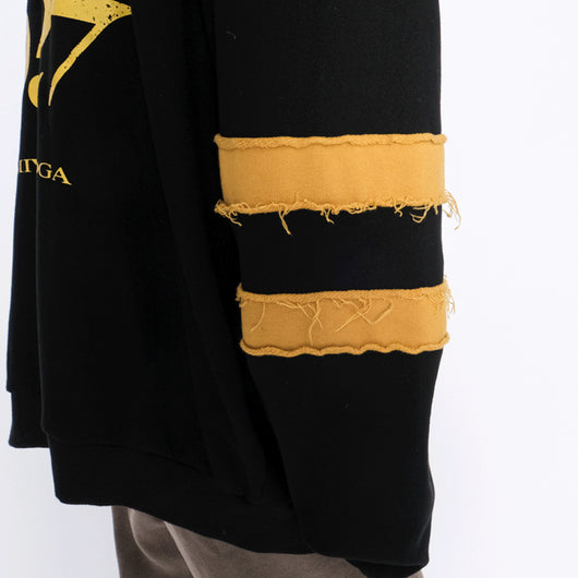 Chamarra Hoodie Suelta con Estampado Patchwork para Hombre - Image 6