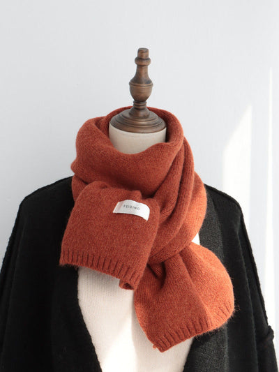Bufanda Cálida de Color Liso para Mujer - Otoño e Invierno - Image 14