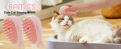 Cepillo de Vapor 3 en 1 para Gatos - Masajeador con Vapor Recargable y Limpieza Automática - Image 14