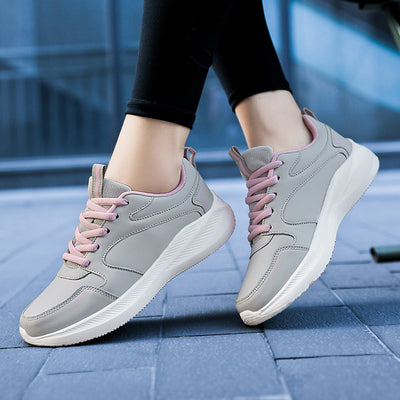 Tenis Casual Impermeables de Cuero con Suela Suave para Mujer - Image 3