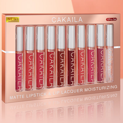 Pack de 10 Brillos Labiales Mate Resistente al Agua con Acabado Antiadherente - Image 12