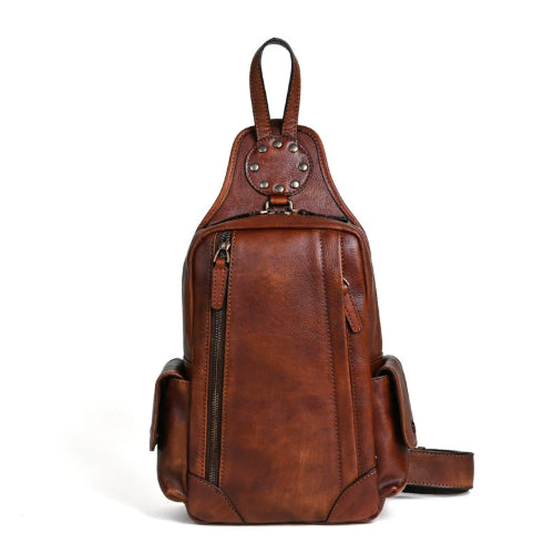Bolsa Crossbody de Cuero Genuino para Hombre - Estilo Vintage - Image 4