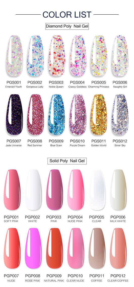 Gel de Extensión de Uñas con Purpurina de 12 Colores - Sin Dolor - Image 25