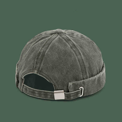 Gorra de Cuero Vintage Lavado Retro para Aventuras al Aire Libre - Image 9