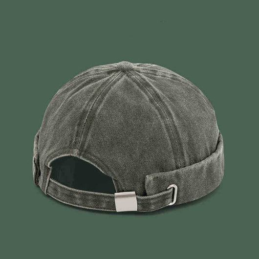 Gorra de Cuero Vintage Lavado Retro para Aventuras al Aire Libre - Image 9