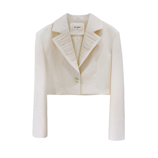 Blazer de Patchwork Francés con Hombreras y Botones Dorados para Mujer - Image 9