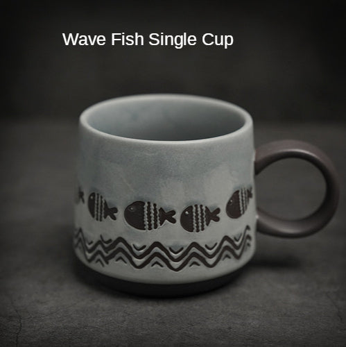 Taza de Cerámica Retro con Asa Colgante y Capacidad Extra Grande + Cuchara - Image 17