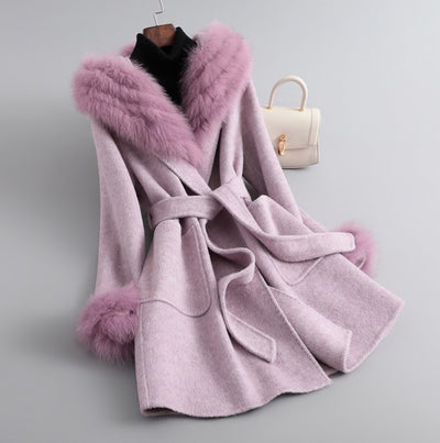 Abrigo de Invierno para Mujer en Lana de Oveja con Corte Ajustado - Image 8