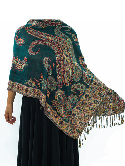 Poncho Bohemio Étnico Jacquard - Estilo Retro Nacional - Image 22