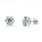 Moissanite Diamond Earrings 925 Silver Plated 1 Carat D Color 6 Prongs 3-color