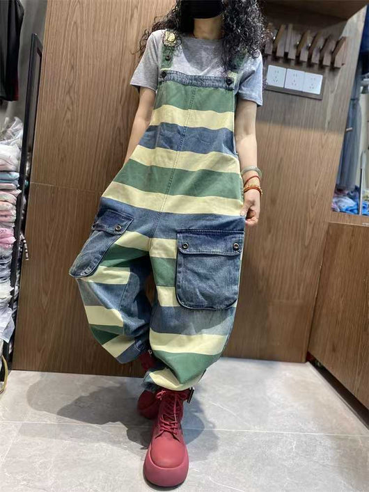 Mono Corto Denim Tallas Grandes con Tirantes e Impresión - Image 25